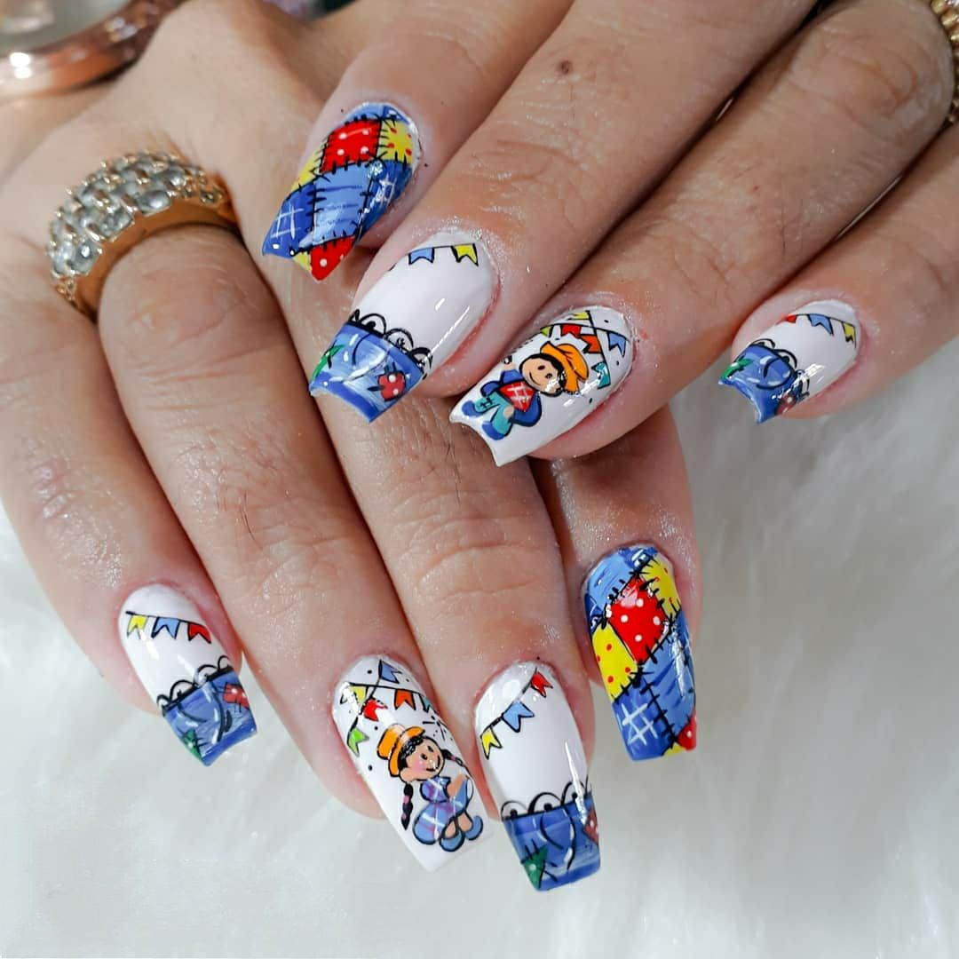 Unhas Decoradas para a Festa Junina 2025